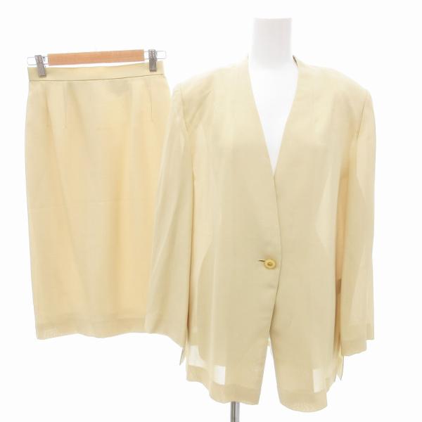 アデンダ addenda セットアップ スーツ ジャケット スカート ノーカラー ひざ丈 タイト 9...