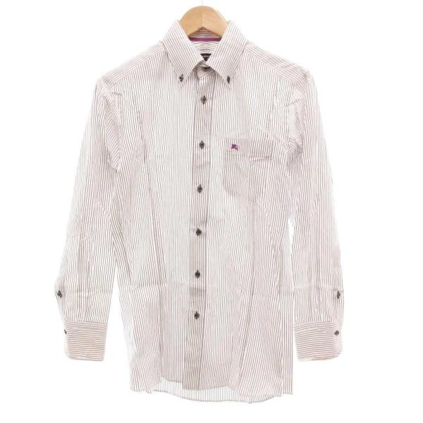 バーバリーブラックレーベル BURBERRY BLACK LABEL ワイシャツ ストライプ 長袖 ...