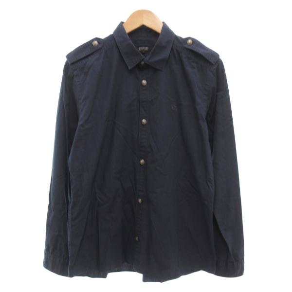バーバリーブラックレーベル BURBERRY BLACK LABEL カジュアルシャツ エポレット ...