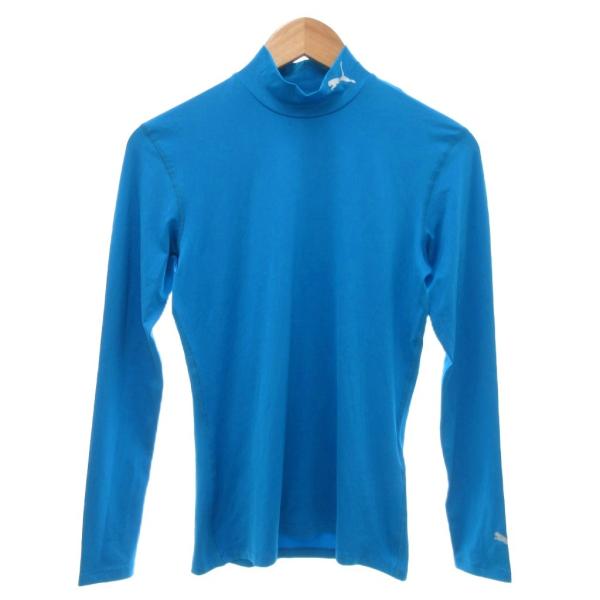 プーマ PUMA スポーツウェア インナー ロゴ ハイネック M 青 ブルー /JS メンズ