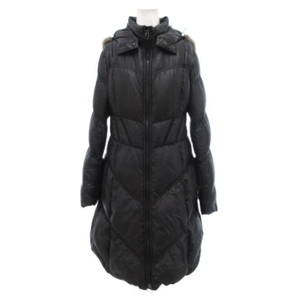 タトラス TATRAS ダウンコート ナイロン ラクーンファー フード付き 黒 ブラック /UO ■...