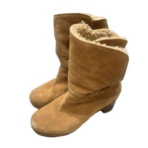 アグ UGG ショートブーツ ムートン 24cm 茶 ブラウン ■WGA レディース