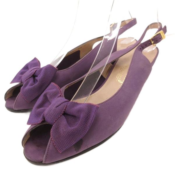 サルヴァトーレフェラガモ Salvatore Ferragamo オープントゥ サンダル パンプス ...