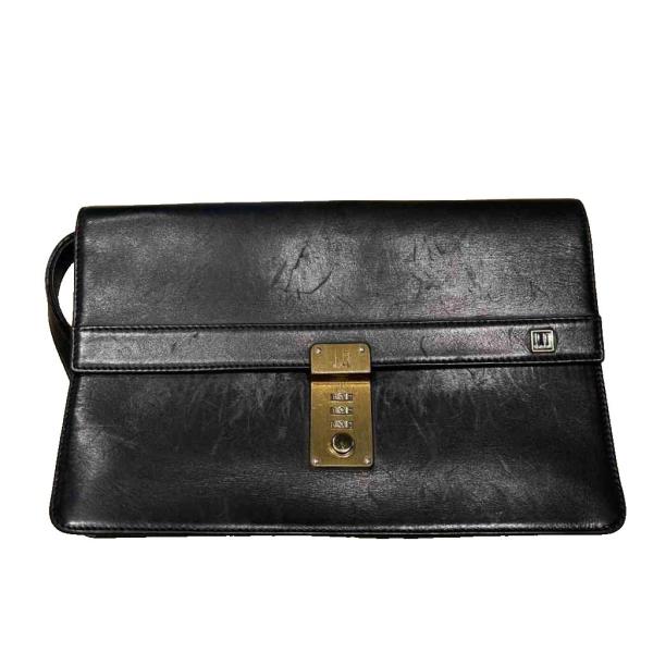 ダンヒル dunhill クラッチバック セカンドバッグ レザー ダイヤルロック 黒 ブラック ■W...