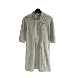ラコステ LACOSTE ワンピース ポロシャツ ロゴ 38 グレー ■WGA レディース