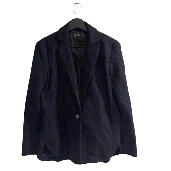 バジーレ BASILE 28 ジャケット シングル ストライプ 9 紺 ネイビー ■WGA レディー...