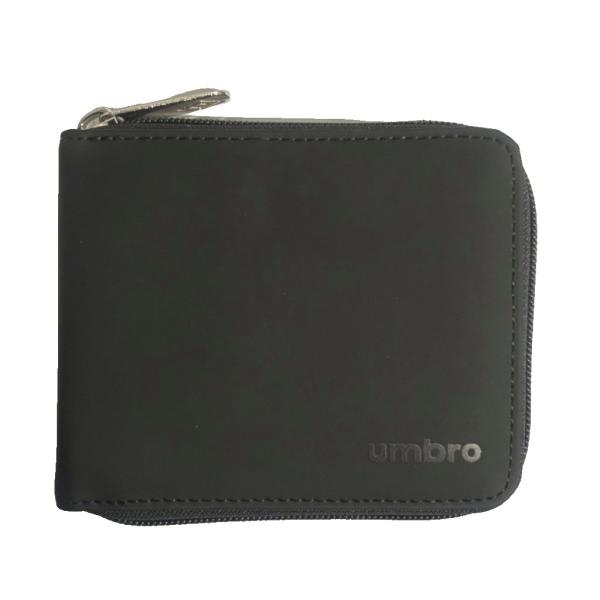 アンブロ UMBRO 財布 コインケース付き ジップ 黒 ブラック ■GY99 メンズ