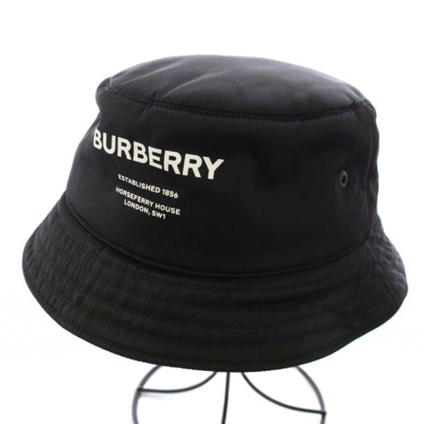 バーバリー BURBERRY ホースフェリー ハット バケットハット 帽子 ロゴ L 黒 80440...