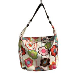 レスポートサック LesportSAC ショルダーバッグ ハンドバッグ 肩掛け 花柄 総柄 白系 ホワイト ■GY99 レディース