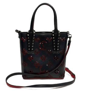 クリスチャンルブタン Christian louboutin cabata 2WAY ショルダーバッグ ハンドバッグ トートバッグ レザー 黒 ブラック メンズ