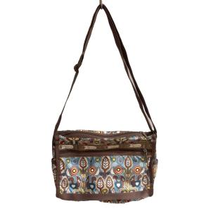 レスポートサック LesportSAC ショルダーバッグ 総柄 青 ブルーベージュ ■GY99 レディース