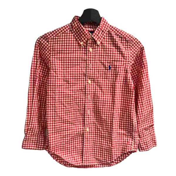 ラルフローレン RALPH LAUREN シャツ ギンガムチェック 長袖 キッズ 赤 レッド キッズ
