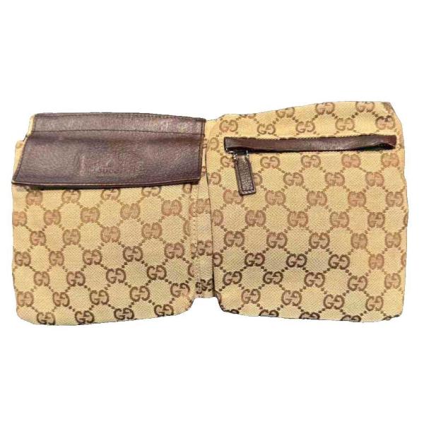 グッチ GUCCI ボディバッグ GGキャンバス シェリーライン 茶 ブラウン 28566 ■MS ...