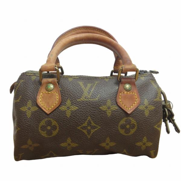 ルイヴィトン LOUIS VUITTON ミニスピーディー レザーハンドバッグ ポーチ モノグラム ...