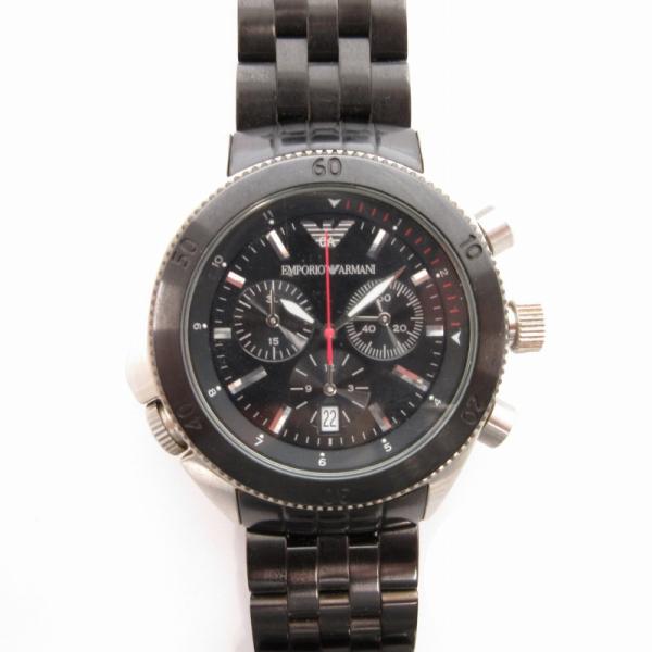 エンポリオアルマーニ EMPORIO ARMANI 動作品 アナログ腕時計 クロノグラフ クォーツ ...