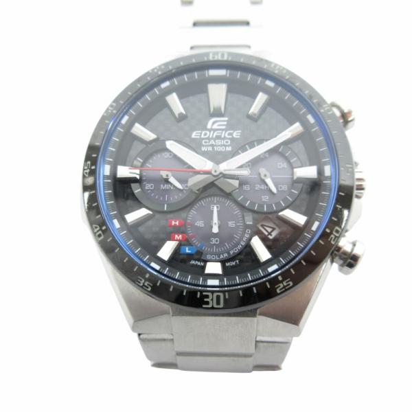 カシオ CASIO EDIFICE 腕時計 ウォッチ ソーラー クロノグラフ メタルベルト シルバー...