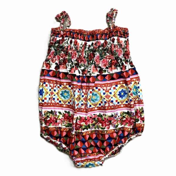 ドルチェ&amp;ガッバーナ ドルガバ DOLCE&amp;GABBANA 美品 ロンパース カバーオール ノースリ...