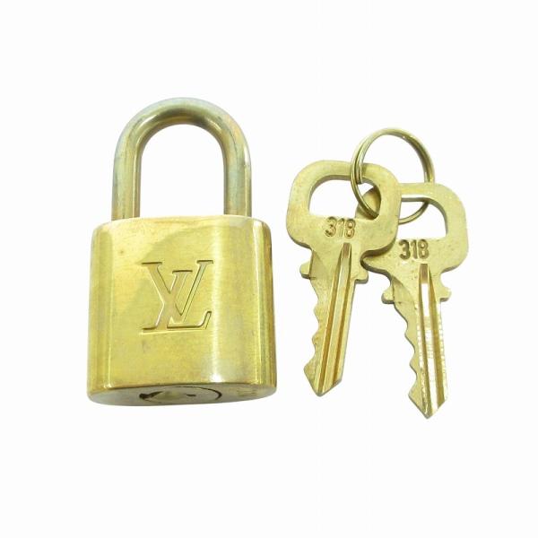 ルイヴィトン LOUIS VUITTON カデナ 南京錠 カギ LVロゴ ゴールドカラー フランス製...