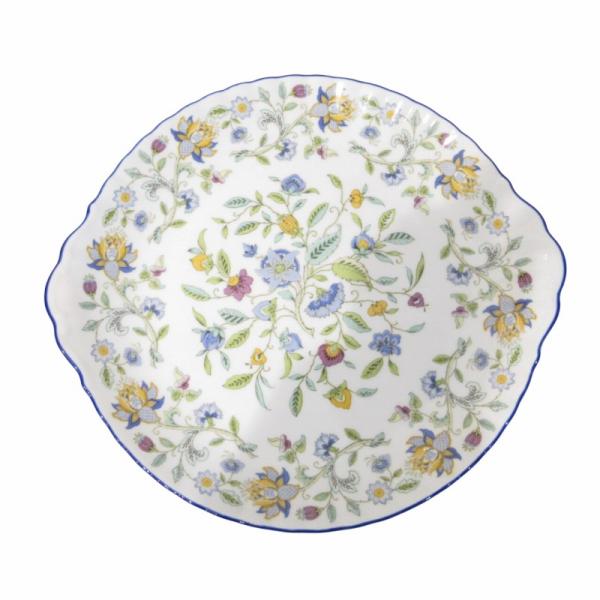 ミントン MINTON 英国製 ハドンホール プレート 大皿 ケーキ皿 ボーンチャイナ 花柄 ■GY...