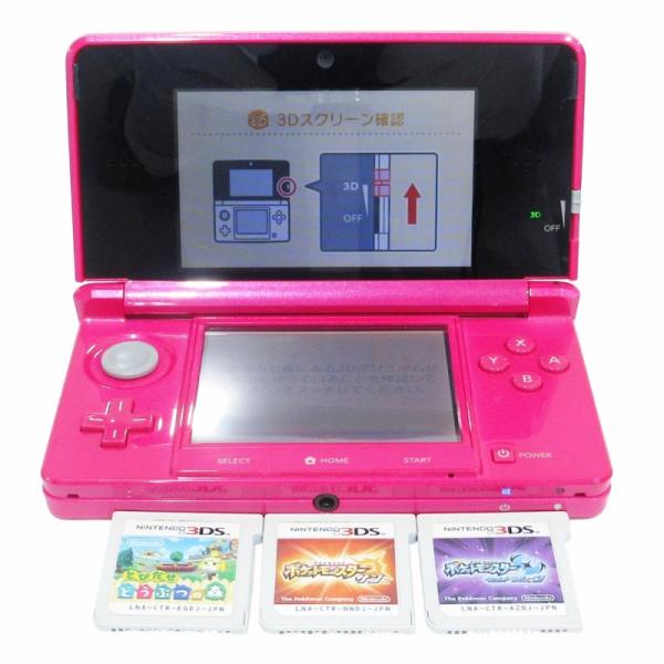 Nintendo ニンテンドー3DS CTR-001 本体 とびだせ！どうぶつの森 ポケットモンスタ...