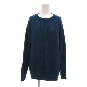 B&Y ユナイテッドアローズ BEAUTY&YOUTH ビューティー&ユース ニット セーター リブ クルーネック 長袖 XL 青 ブルー /NL ■YHS15