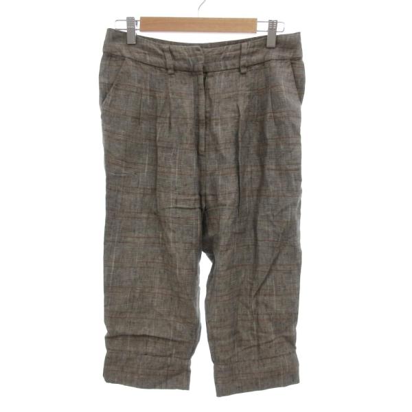 ドゥーズィエムクラス DEUXIEME CLASSE パンツ スラックス ワイド チェック 麻 リネ...