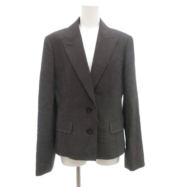 アクアスキュータム AQUASCUTUM テーラードジャケット ブラック 6S ピンドット /RG ...