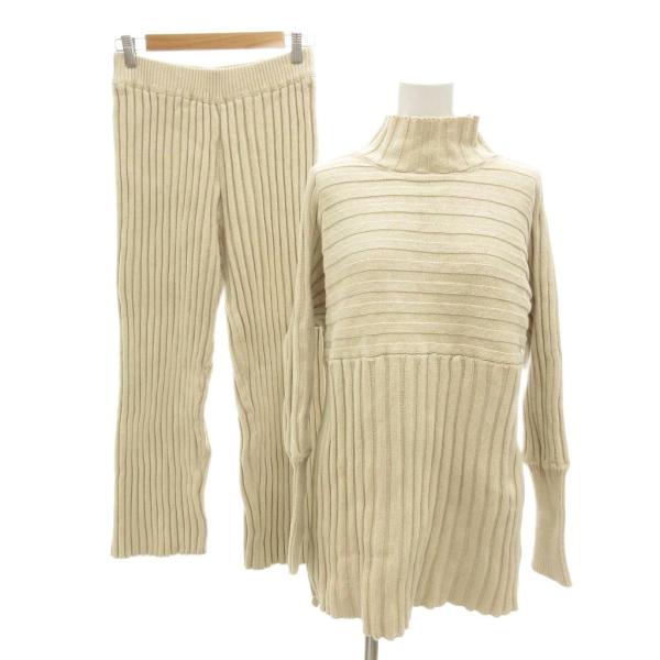 フリークスストア FREAKS STORE ニットセットアップ リブ タートルネック ハイネック チ...