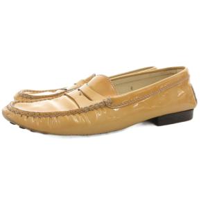 トッズ TOD'S コインローファー エナメル ロゴ 6 黄 イエロー系 /GV ■YHS13 レディース