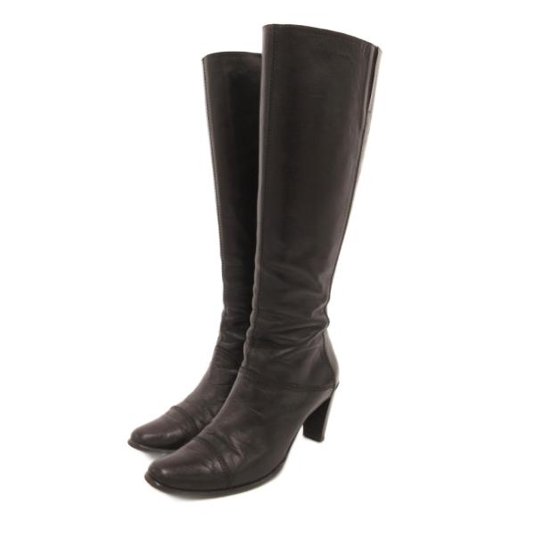 ラボキゴシ RABOKIGOSHI ロングブーツ ストレートチップ ヒール レザー サイドジップ 2...