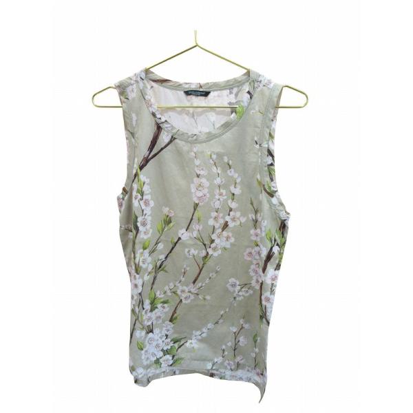 ドルチェ&amp;ガッバーナ ドルガバ DOLCE&amp;GABBANA 桜柄ノースリーブ レディース