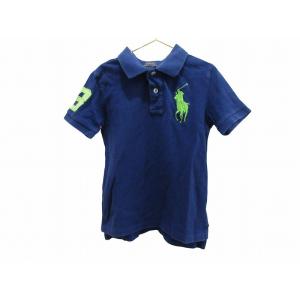 ポロ ラルフローレン POLO RALPH LAUREN ポロシャツ ビッグポニー 綿 ブルー 6 キッズ