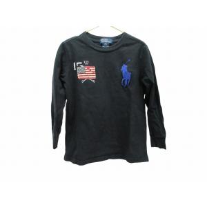 ポロ バイ ラルフローレン Polo by Ralph Lauren 長袖 Tシャツ ビッグポニー 綿 コットンブラック 5 キッズ