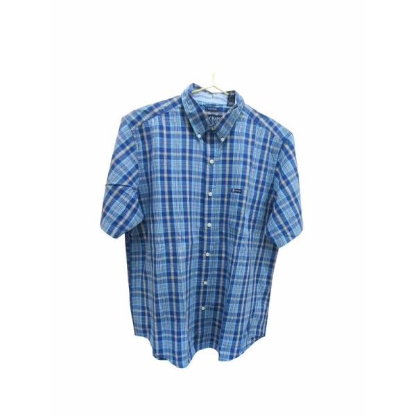 未使用品 チャップス CHAPS シャツ 半袖 チェック ブルー L メンズ