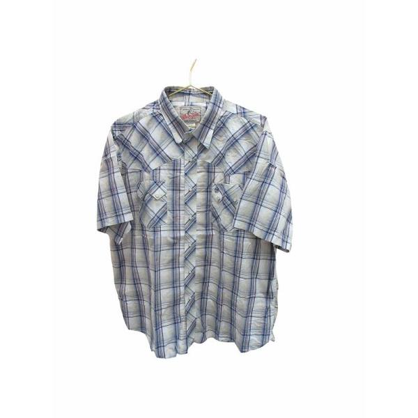 未使用品 ラングラー WRANGLER シャツ 半袖 ウエスタン チェック XL メンズ