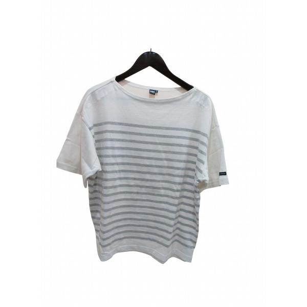 ヘリーハンセン HELLY HANSEN Tシャツ 半袖 ボーダー ホワイト M メンズ