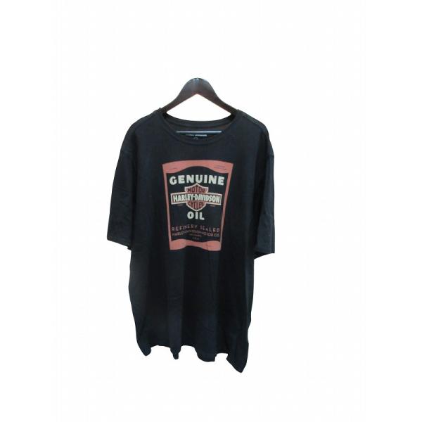 ハーレーダビッドソン HARLEY DAVIDSON Tシャツ 半袖 オイル缶グラフィック ブラック...