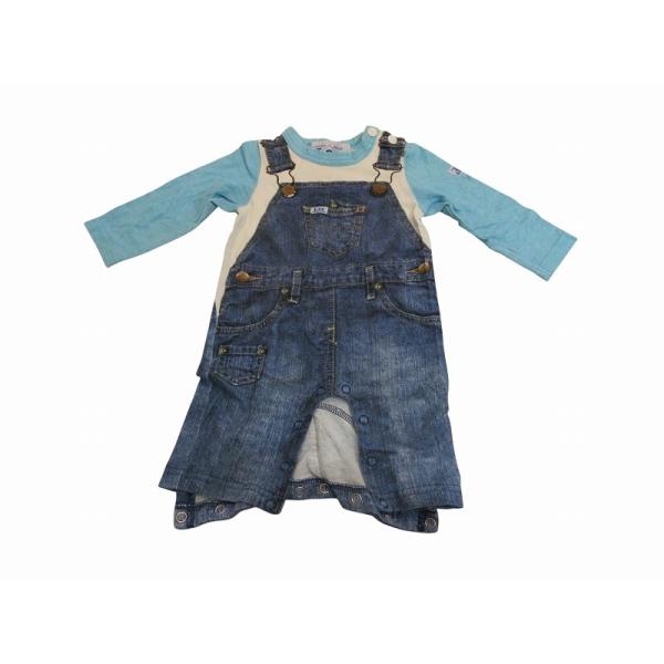 リー LEE キッズ ロンパース デニムプリント 綿 70サイズ ベビー キッズ
