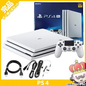 【ポイント5倍】PS4 PlayStation 4 Pro グレイシャー・ホワイト 1TB (CUH-7100BB02) 本体 完品 中古｜vegas-online