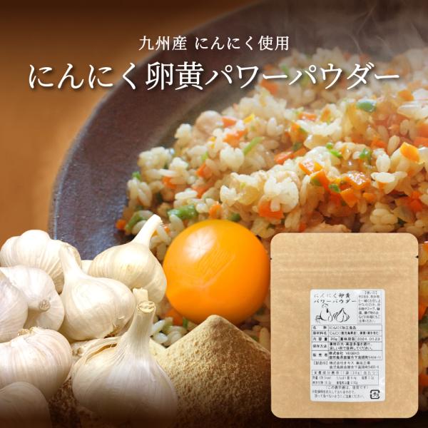 にんにく卵黄 パウダー 粉 30g 九州産 送料無料 無添加 健康 粉末 アリシン ポイント消化 得...