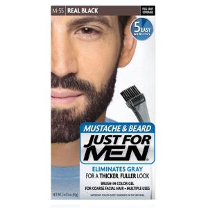 髭の白髪染め 白毛染め JUST FOR MEN ひげ染め リアルブラック　