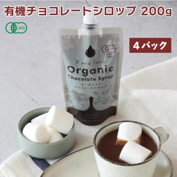 エンテック 有機チョコレートシロップ 200g 4本 送料込み
