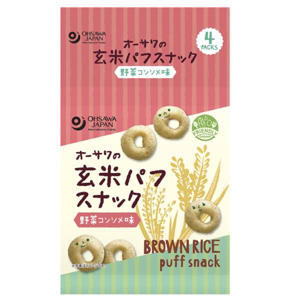 オーサワ オーサワの玄米パフスナック 野菜コンソメ味 32g(8g×4P) 12袋 送料込