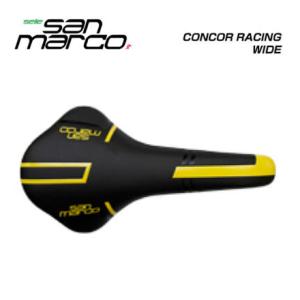(メーカー在庫限り)san marco サンマルコ SADDLE サドル CONCOR RACING WIDE コンコールレーシングワイド イエロー(SM99-278LW001Y)｜vehicle