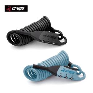 (即納)crops ADVANCE クロップス アドバンス Q5-COCON ココン 5x1800mm 限定カラー(ブラック) ダイヤル式 コイルワイヤー ロック