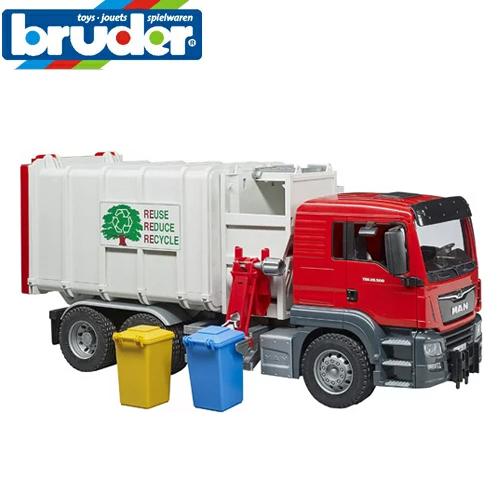 bruder(ブルーダー)  MAN 横開きゴミ収集車 RED BR03761