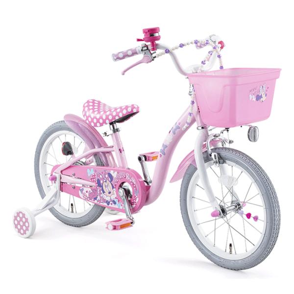 アイデス　ミニーマウスポルカドットS　１８インチ ＜完成品＞【包装不可】　ides　子供用自転車