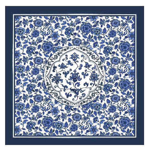 （ネコポス→送料無料）朝倉染布 風呂敷 約96×96cm 超撥水風呂敷ながれ 平織 染付更紗（朝倉染...