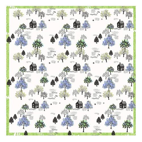 （ネコポス→送料無料はクレジット決済のみ）超撥水風呂敷ながれ 平織 Trees（朝倉染布 風呂敷 約...