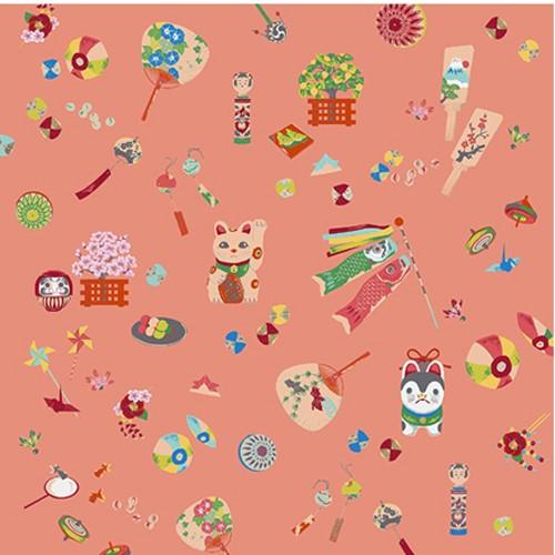 （ネコポス→送料無料はクレジット決済のみ）超撥水風呂敷ながれ 平織 Old Times（朝倉染布 風...